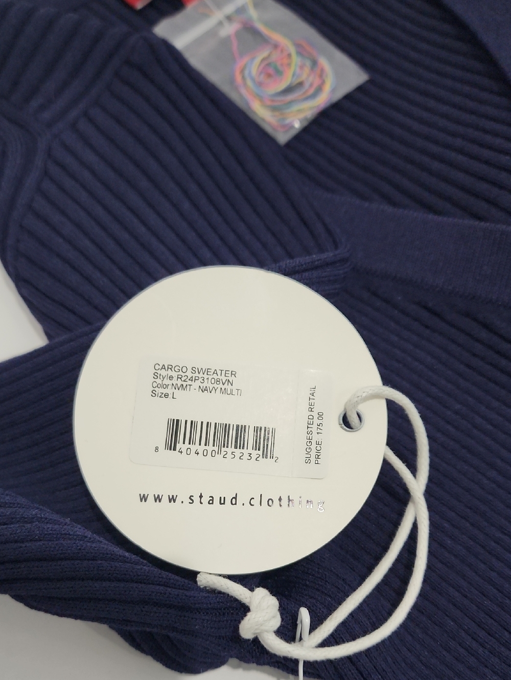Staud Cargo Sweater - Navy Multi - Picture 10 of 12